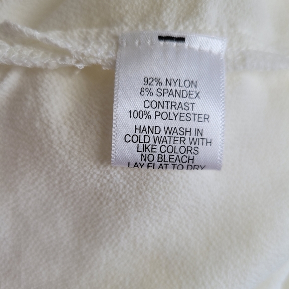 Gibson White Lace Top Large Women's Blouse Short Sleeves. - Picture 10 of 10